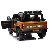MYTS 12V Chevrolet Silverado Electric Rideon w/ Two Seats - Brown