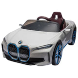 MYTS 12V Licensed BMW I4 Kids Car - Silver