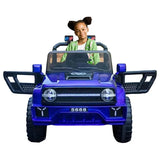 MYTS 12V Spacious Electric Ride-on Jeep - Blue