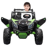 MYTS 12V UTV SXS Kids Turbo Buggy With  Suspension - Green