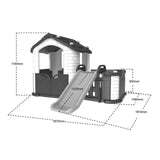 MYTS 3-In-1 Cottage Playhouse With Slide - Blue