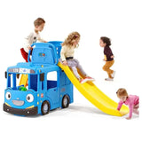 MYTS 3-in-1 Little School Bus Slide Play Set - Blue