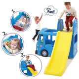 MYTS 3-in-1 Little School Bus Slide Play Set - Blue