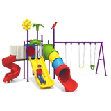 MYTS Adventure Playground With 3 Swings & 3 Slides