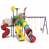 MYTS Adventure Playground With 3 Swings & 3 Slides