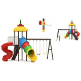 MYTS Backyard Mega Play Zone With 3 Swings & 2 Slides