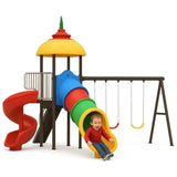 MYTS Backyard Mega Play Zone With 3 Swings & 2 Slides