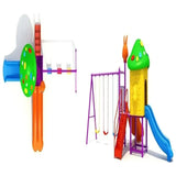 MYTS Cute Mega Play Zone With 3 Swings 2 Slides