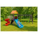 MYTS Deluxe Playset With 2 Slides & 3 Swings