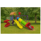 MYTS Discovery Playland With 3 Swings & 3 Slides - Hut