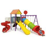 MYTS Discovery Playland With 3 Swings & 3 Slides - Hut