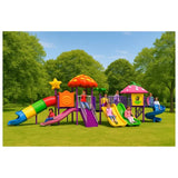 MYTS Discovery Playland With 5 Slides & 2 Swings