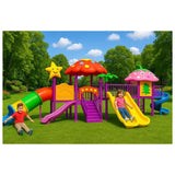 MYTS Discovery Playland With 5 Slides & 2 Swings