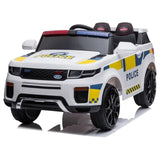 MYTS Electric Police Jeep For Kids - White