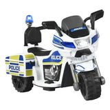 MYTS Electric Police Kids Ride-On Motorbike 12V - White