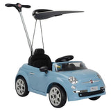 MYTS Fiat 500 Pull And Push Car With Sun Shade - Blue