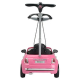 MYTS Fiat 500 Pull And Push Car With Sun Shade - Pink