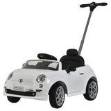 MYTS Fiat 500 Pull And Push Car With Sun Shade - White
