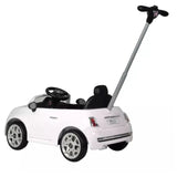 MYTS Fiat 500 Pull And Push Car With Sun Shade - White