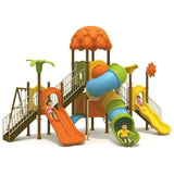 MYTS Frisky Little Adventure Playground With 3 Swings & 3 Slides