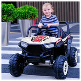 MYTS Funky Kids' Off-Road Electric Ride-On Buggy - White
