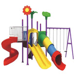 MYTS Garden Play Deck With 3 Swings & 3 Slides