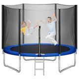 MYTS Jump Round Trampoline With  Enclosure Net 10ft - Blue