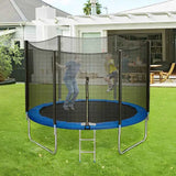 MYTS Jump Round Trampoline With  Enclosure Net 10ft - Blue