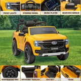 MYTS Junior Ford Ranger Kids Electric Ride On Car - Yellow