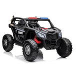 MYTS Kids 12V Police UTV Buggy Electric Rideon - Black