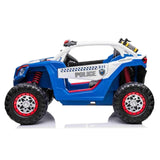 MYTS Kids 12V Police UTV Buggy Electric Rideon - Blue