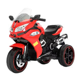 MYTS Kids 3-Wheeled Battery-Powered Ride-On Motorbike 12V - Red