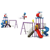 MYTS Kids Adventure Playground With 3 Swings & 2 Slides