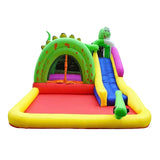 MYTS Kids Inflatable Bouncy Castle With Water Slide And Splash Pool - Dinosaur