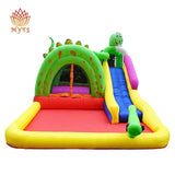 MYTS Kids Inflatable Bouncy Castle With Water Slide And Splash Pool - Dinosaur