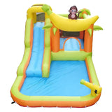 MYTS Kids Inflatable Bouncy Castle With Water Slide And Splash Pool - Jungle Monkey