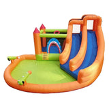 MYTS Kids Inflatable Water Slide And Bouncy Castle With Splash Pool - Shark