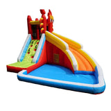MYTS Kids Inflatable Water Slide And Climbing Wall With Splash Pool - Volcano