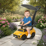 MYTS Kids Lamborghini Urus Licensed Ride-On Push Car With Canopy - Yellow