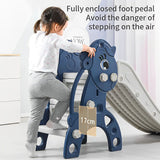 MYTS Kids Slide With Basket Ball Hoop & Ball Pool - Blue