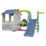MYTS Korean Playhouse Game With  Swing & Slide - Blue/Grey