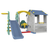 MYTS Korean Playhouse Game With  Swing & Slide - Blue/Grey