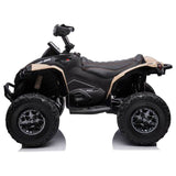 MYTS Licensed ATV 4 Wheeler Electric Quad Bike - Cream Brown