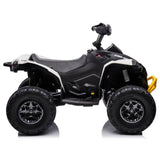 MYTS Licensed ATV 4 Wheeler Electric Quad Bike - White