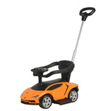MYTS Licensed Lamborghini Kids Push Car With Handle - Orange