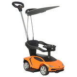 MYTS Licensed Lamborghini With Sun Canopy Kids Push Car - Orange