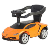 MYTS Licensed Lamborghini With Sun Canopy Kids Push Car - Orange