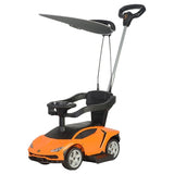 MYTS Licensed Lamborghini With Sun Canopy Kids Push Car - Orange