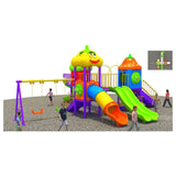 MYTS Mega Fiesta Playground Kid Swing And Tubular Slides