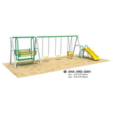 MYTS Mega Funky Kids Double N Single Swings N Slides